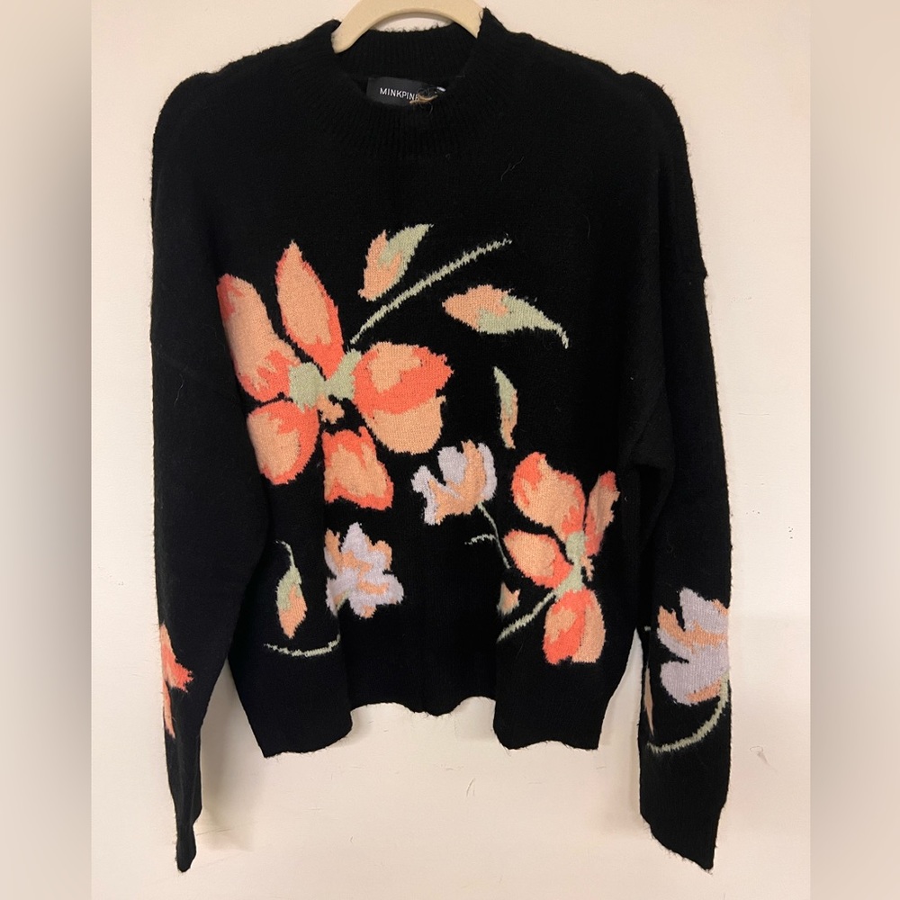 MinkPink Black Floral Sweater - Picture 5 of 6